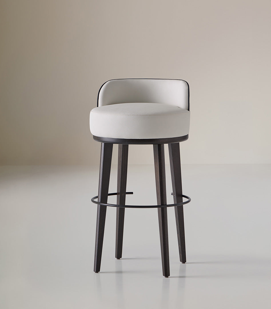 Club Bar Stool With Backrest
