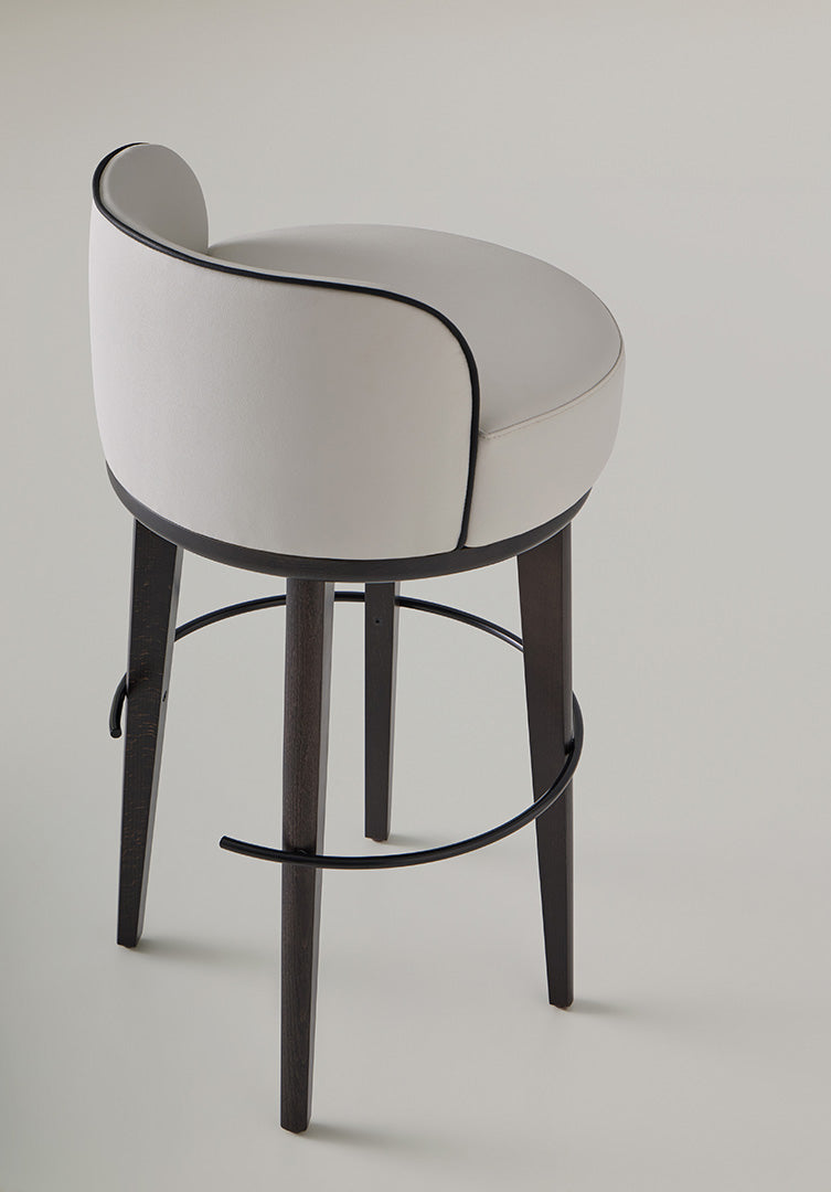 Club Bar Stool With Backrest