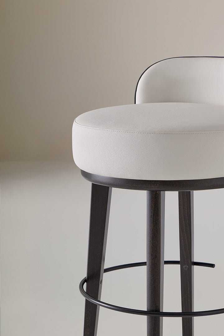 Club Bar Stool With Backrest