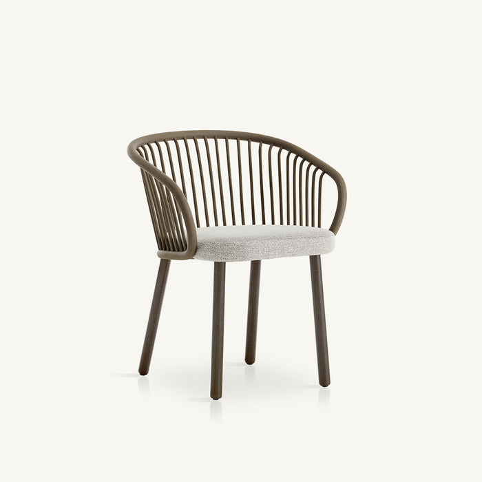 Huma Dining Armchair With Solid Wood Legs