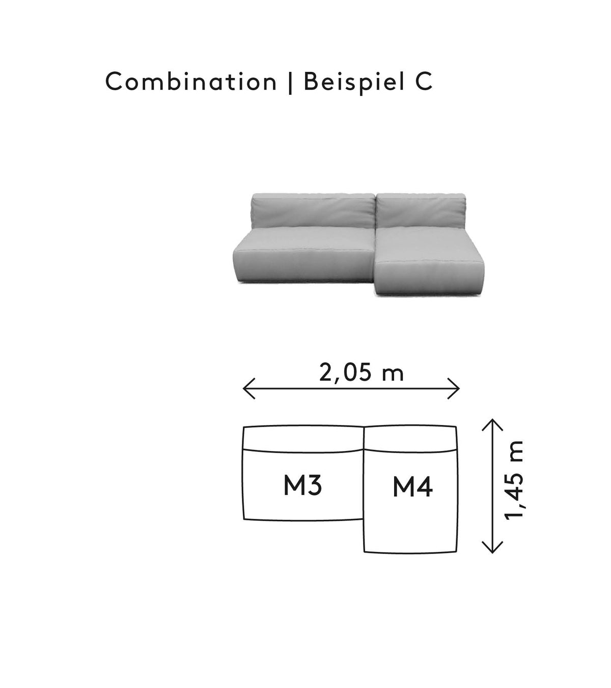 GROW Outdoor Patio Sectional Sofa Combination C