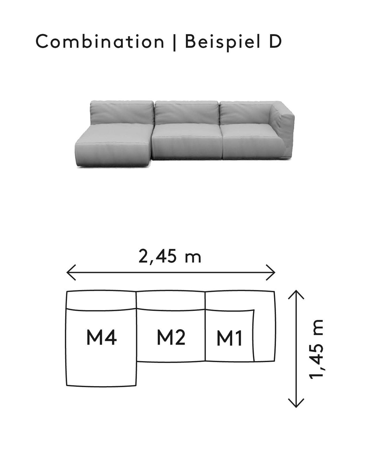 GROW Outdoor Patio Sectional Sofa Combination D