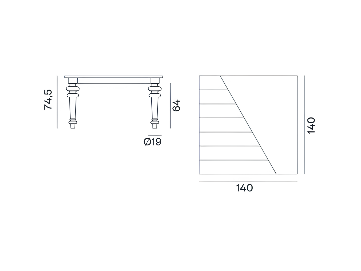 Gray Table Rectangular