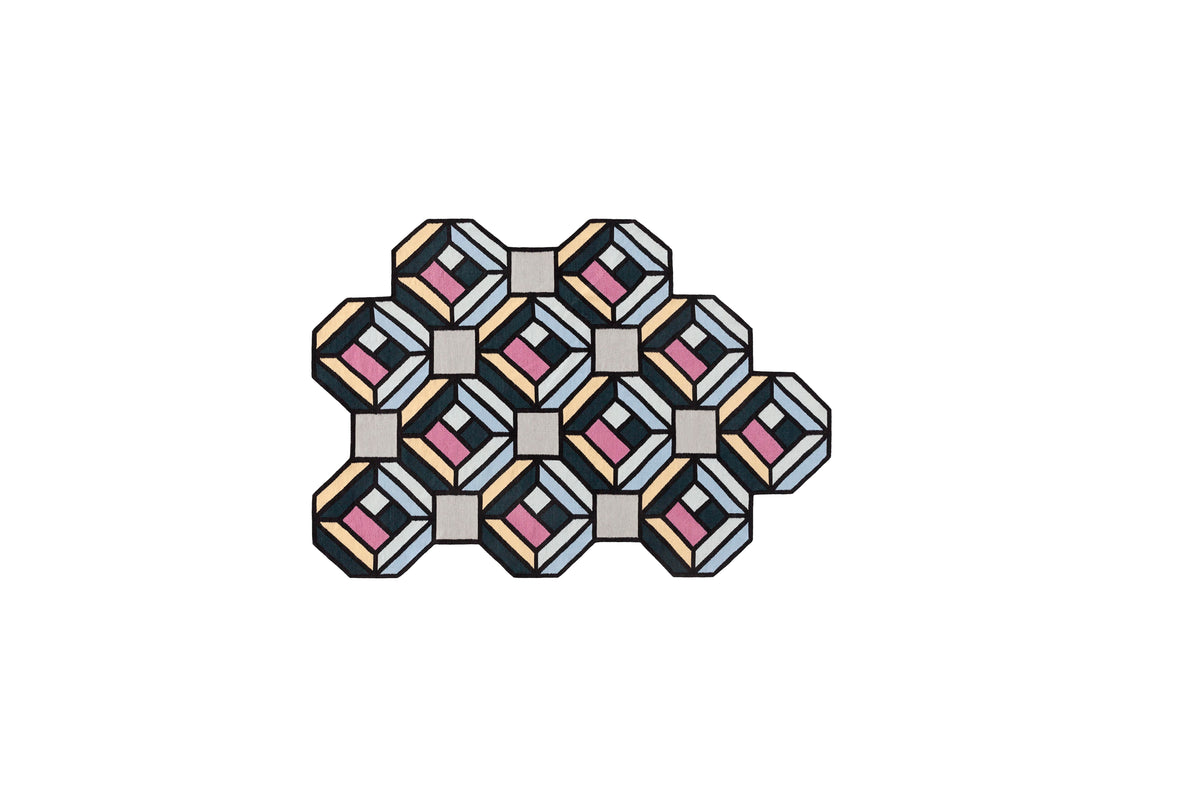 Parquet Tetragon Blue