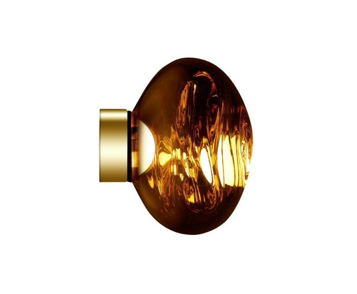 Tom Dixon Melt Mini Surface Light in gold, official product view