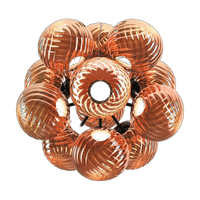 Whirl Burst Chandelier, Copper Polished Polycarbonate by Tom Dixon