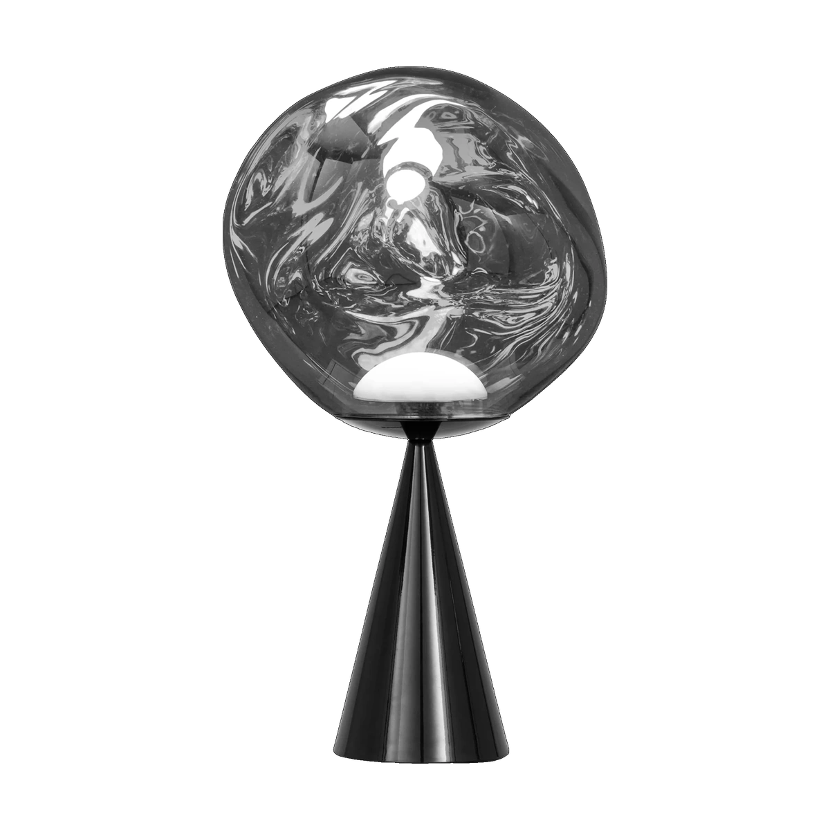 Tom Dixon Melt Fat Cone Table Light in black polished polycarbonate