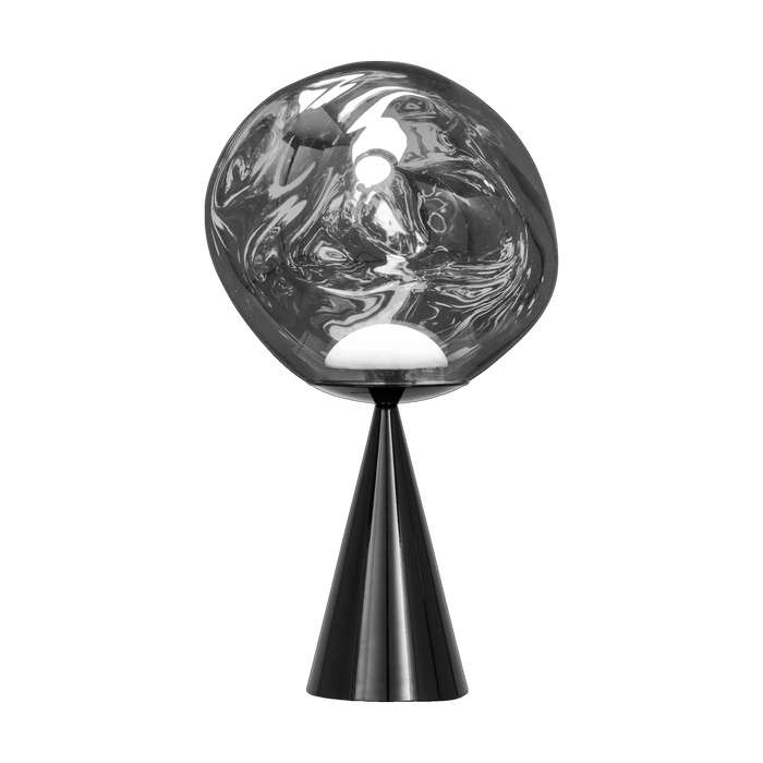 Tom Dixon Melt Fat Cone Table Light in black polished polycarbonate