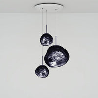 Tom Dixon Melt Trio-Round Pendant System in smoke, official white-background configuration view