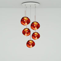 Tom Dixon Melt Mini-Round Pendant System in copper, official white-background configuration view