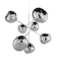 Tom Dixon Melt Large Chandelier in silver, official white-background view
