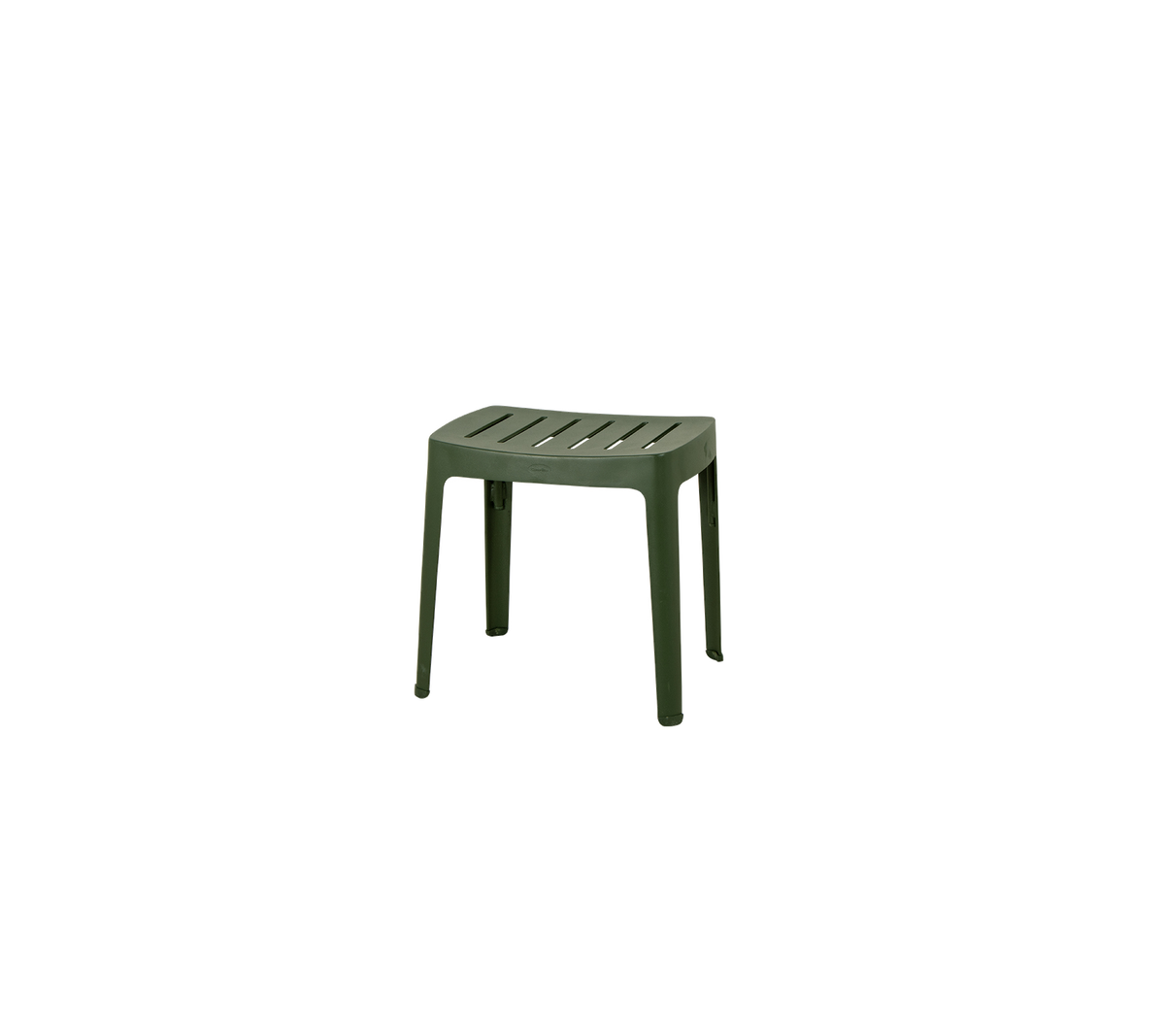Cut stool dark green product image by Cane-line