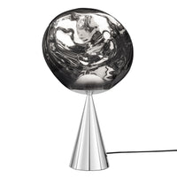 Tom Dixon Melt Fat Cone Table Light in silver, exact product view