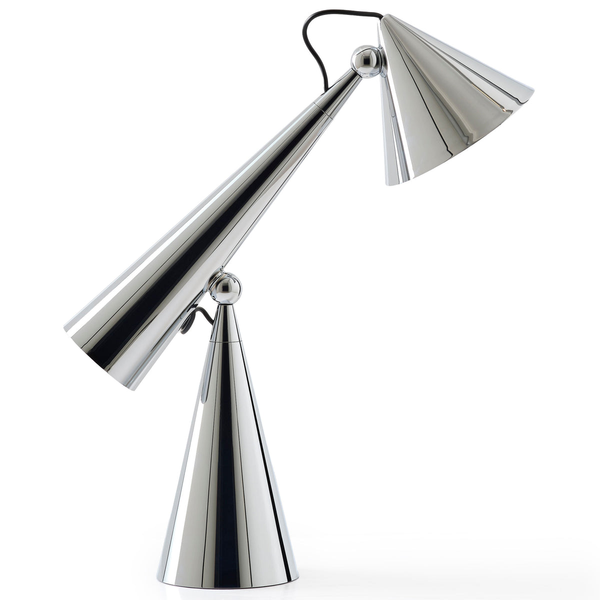 Tom Dixon Pose Task Light in polished silver, exact product view