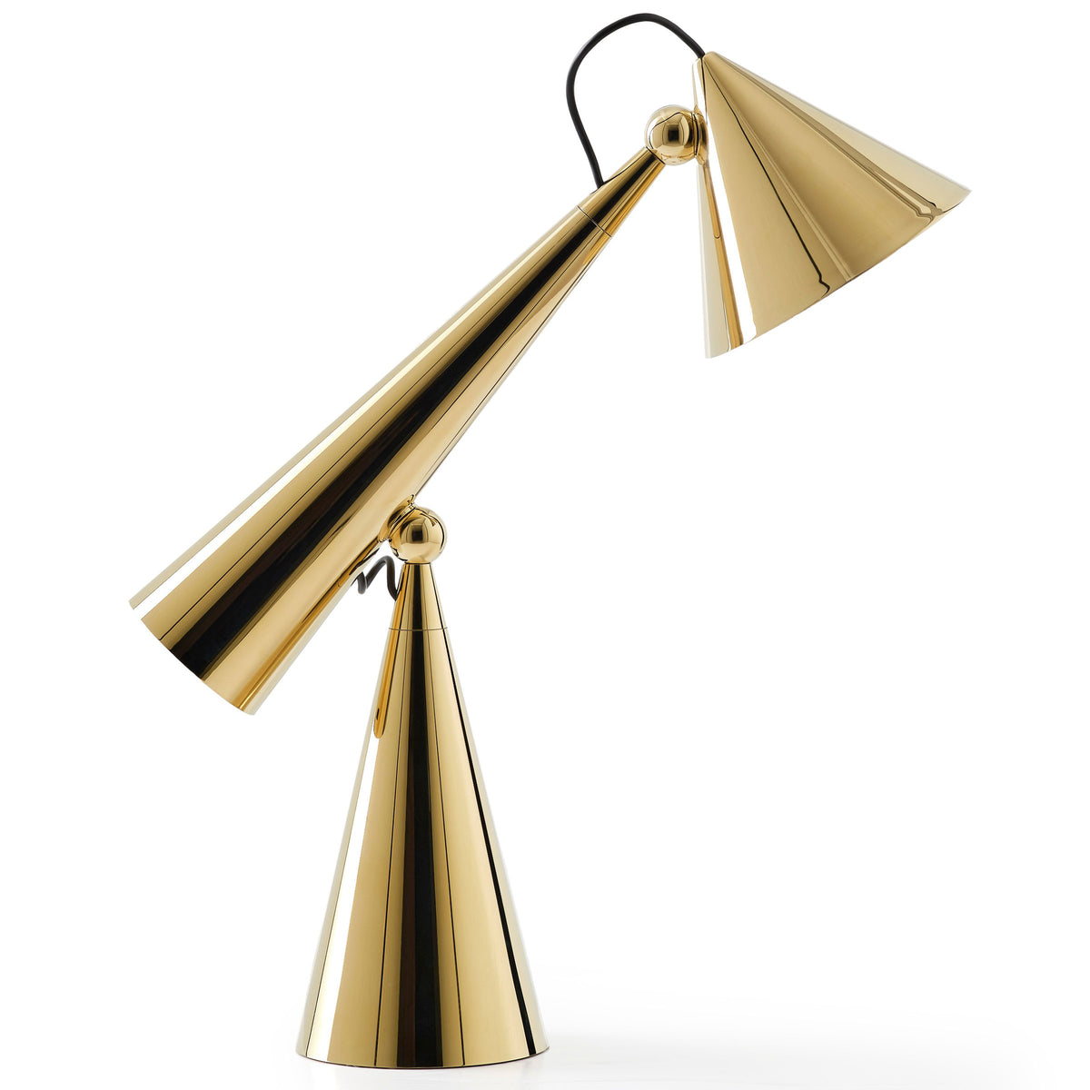 Tom Dixon Pose Task Light in polished gold, exact product view
