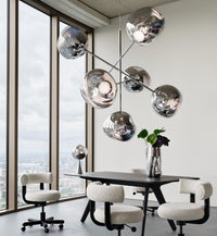 Tom Dixon Melt Opal Large Chandelier in an official room installation