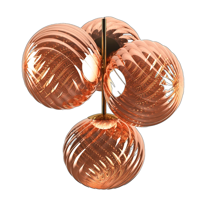 Whirl Small Chandelier, Copper Polished Polycarbonate by Tom Dixon