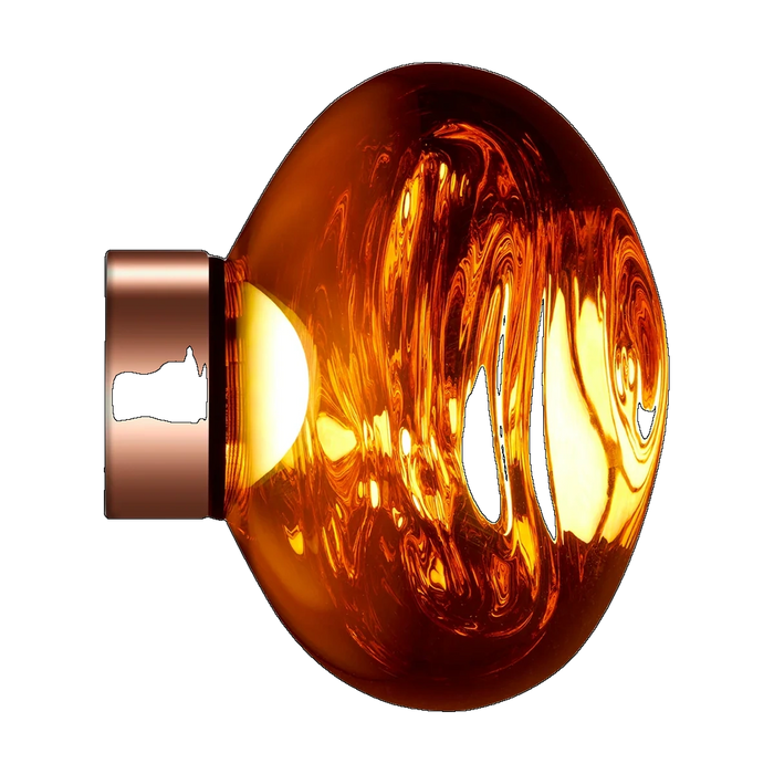 Melt Mini Surface Light, Polished Copper Polycarbonate by Tom Dixon