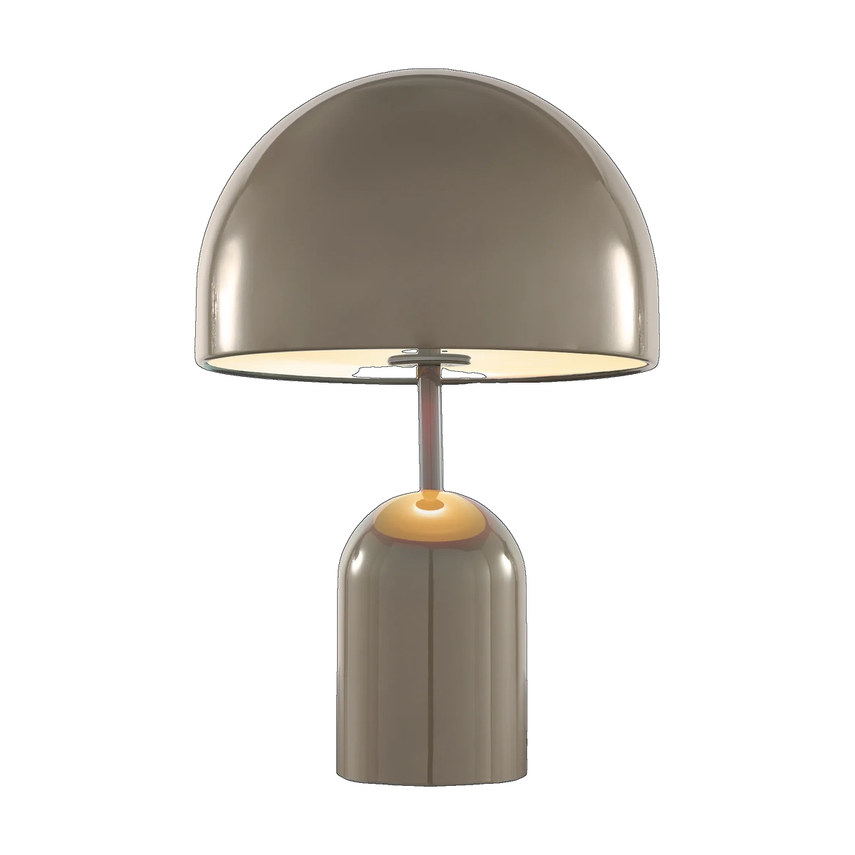 Tom Dixon Bell Table Light in taupe high-gloss steel