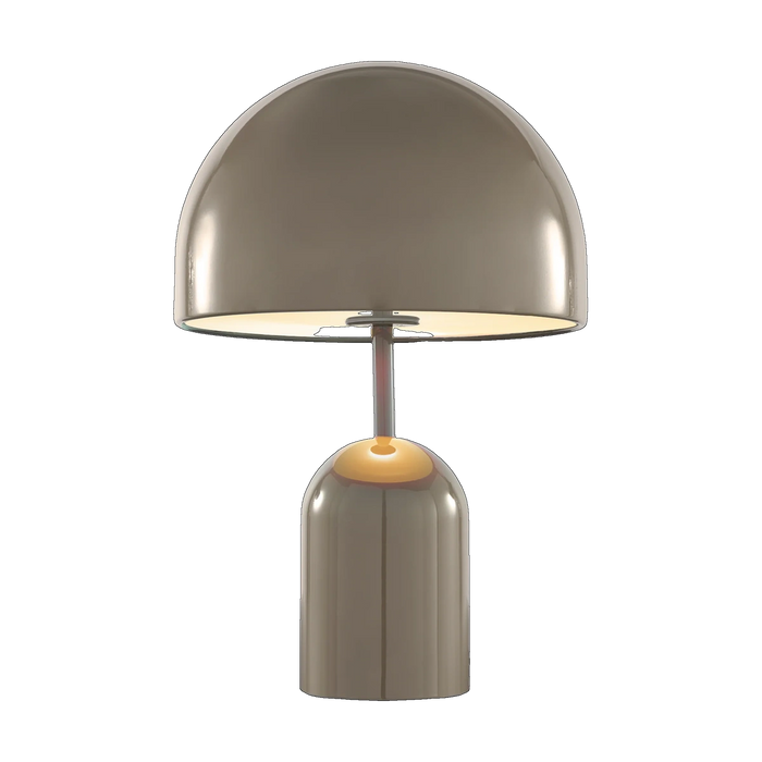 Tom Dixon Bell Table Light in taupe high-gloss steel