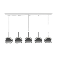 Mirror Ball Linear Pendant System, Silver Mirrored Polycarbonate by Tom Dixon