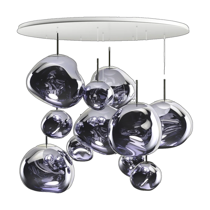 Melt Mega Pendant System, Smoke Polished Polycarbonate by Tom Dixon