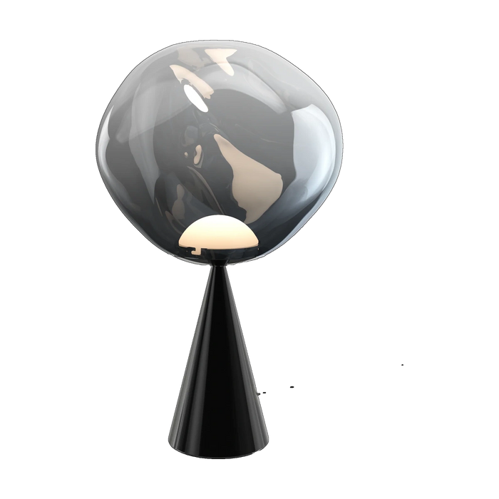 Tom Dixon Melt Fat Cone Table Light in nickel polished polycarbonate