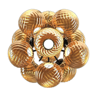 Whirl Burst Chandelier, Gold Polished Polycarbonate by Tom Dixon