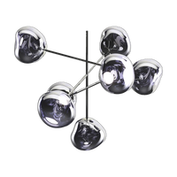 Melt Large Chandelier, Smoke Polished Polycarbonate by Tom Dixon