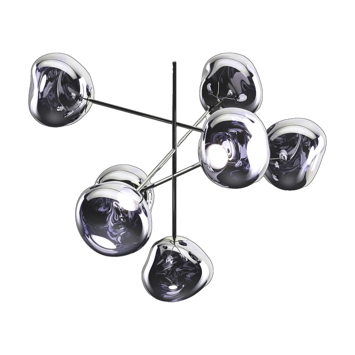 Melt Large Chandelier, Smoke Polished Polycarbonate by Tom Dixon
