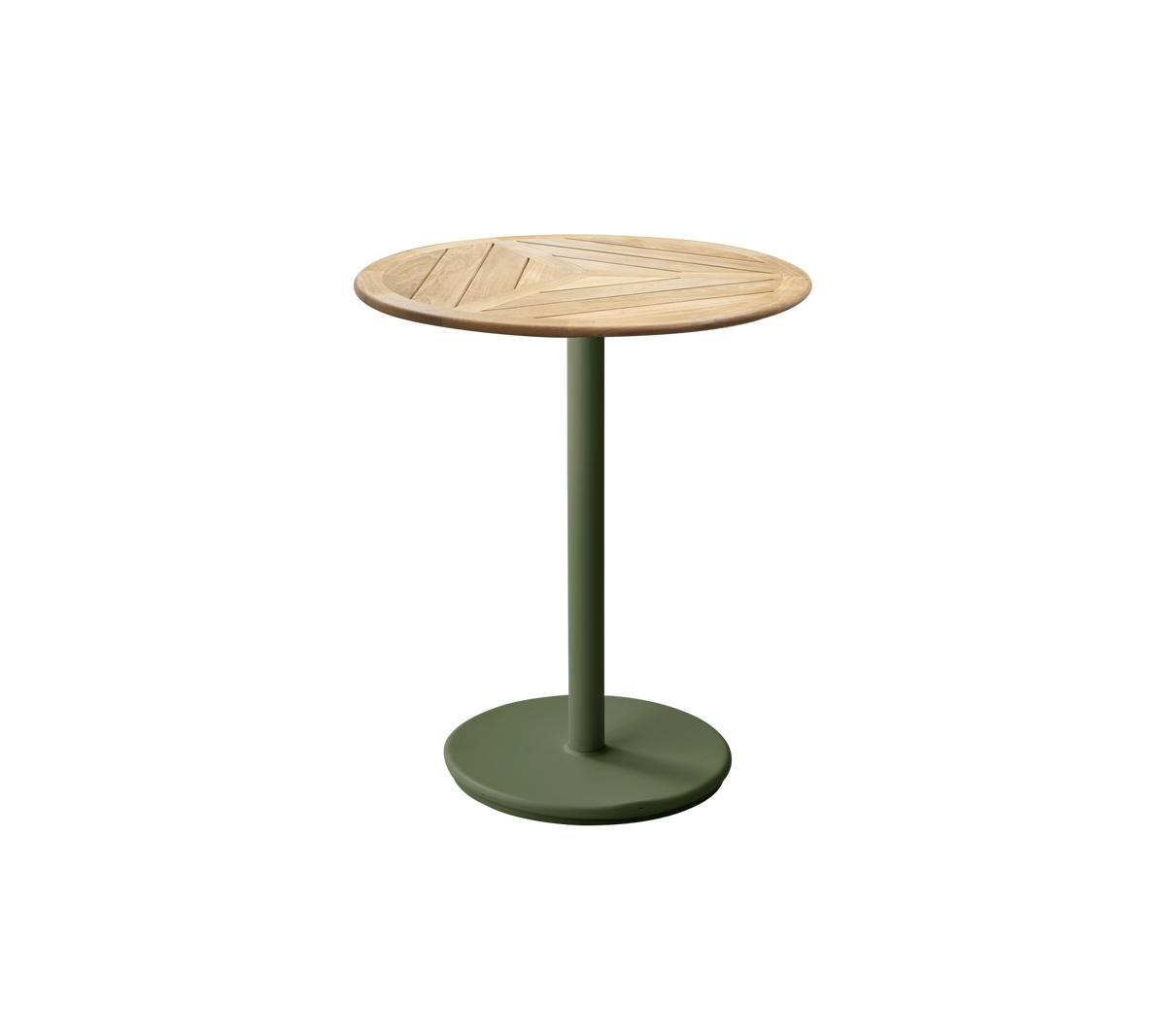 Go cafe table dia 60 cm dark green teak by Cane-line