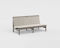 Montauk Sofa Armless Aluminum 63"