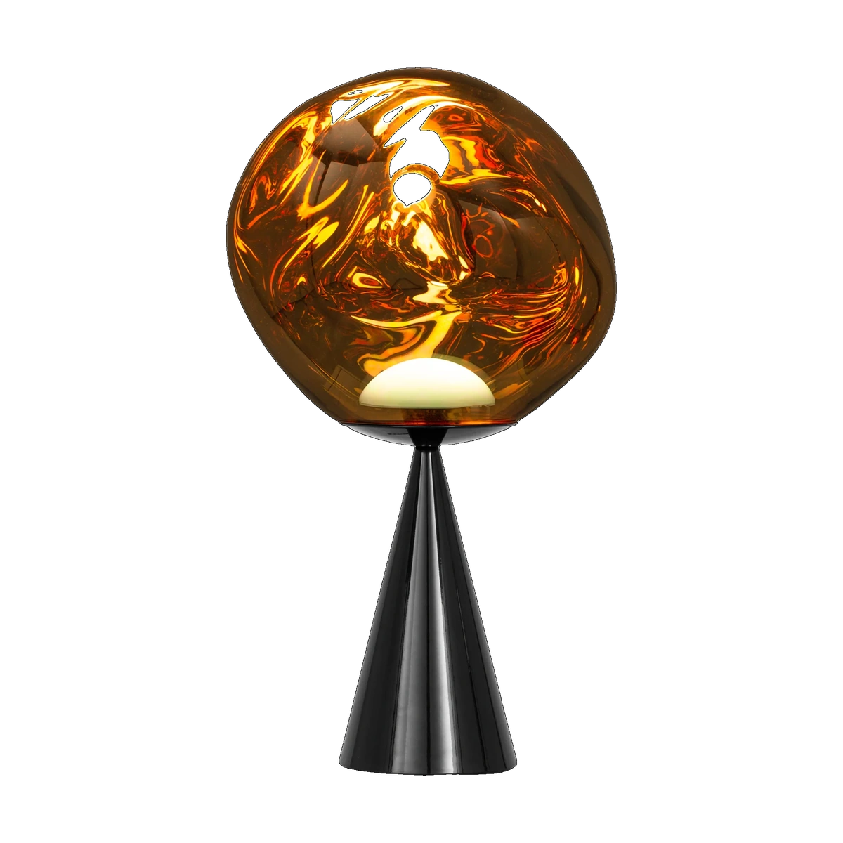 Tom Dixon Melt Fat Cone Table Light in gold polished polycarbonate