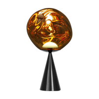 Tom Dixon Melt Fat Cone Table Light in gold polished polycarbonate