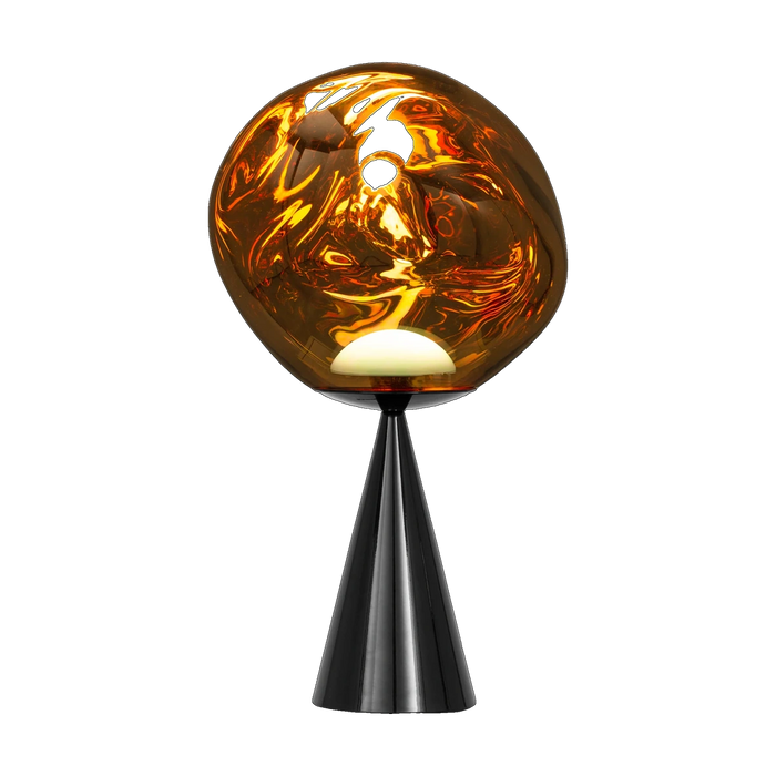 Tom Dixon Melt Fat Cone Table Light in gold polished polycarbonate