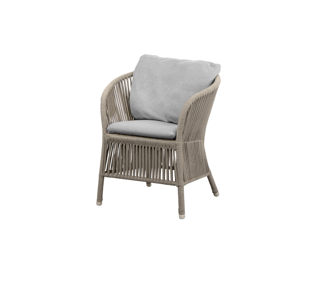 Derby chair taupe rope with grey cushions product image by Cane-line