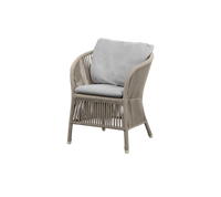 Derby chair taupe rope with grey cushions product image by Cane-line