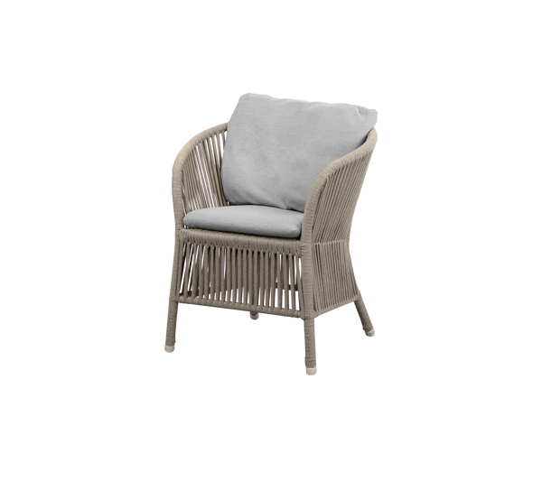 Derby chair taupe rope with grey cushions product image by Cane-line