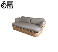 Basket 2-seater sofa in Natural braid Weave with taupe AirTouch by Cane-line