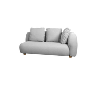 Capture 2-seater sofa left module light grey white background product image by Cane-line