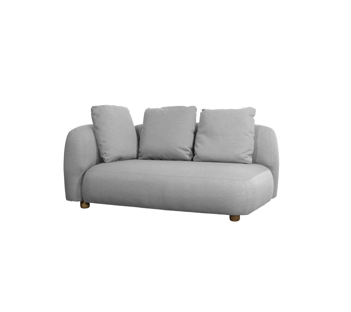 Capture 2-seater sofa right module light grey white background product image by Cane-line