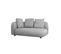 Capture 2-seater sofa right module light grey white background product image by Cane-line