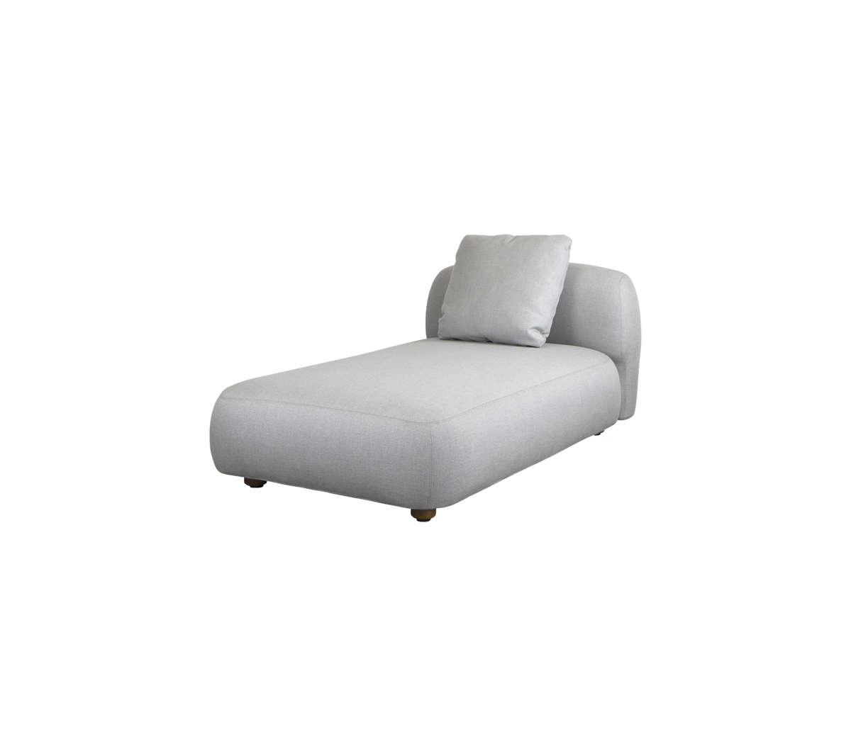 Capture chaise lounge module sofa light grey white background product image by Cane-line