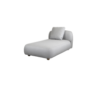 Capture chaise lounge module sofa light grey white background product image by Cane-line