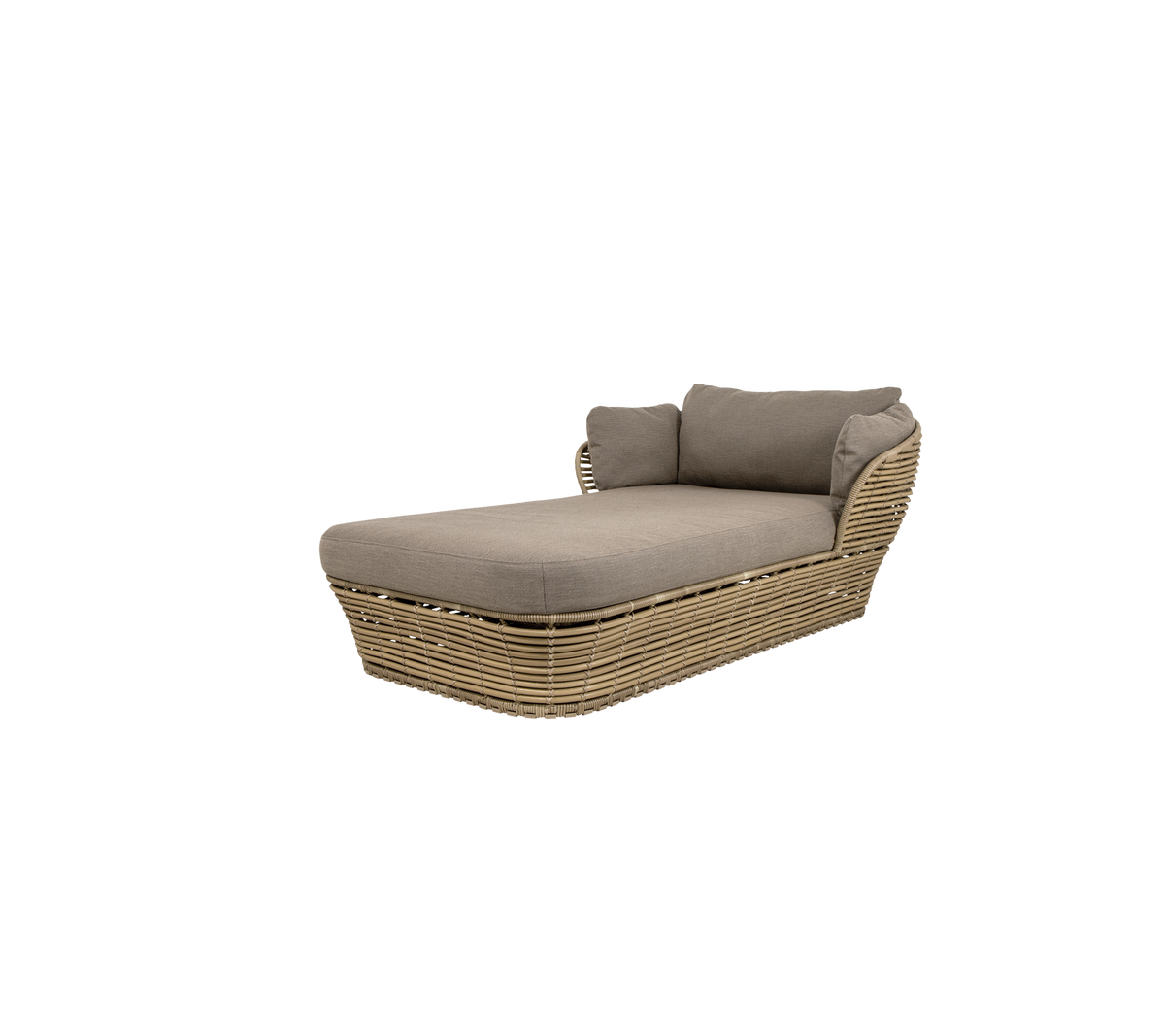 Basket daybed in Natural braid Weave with taupe AirTouch by Cane-line