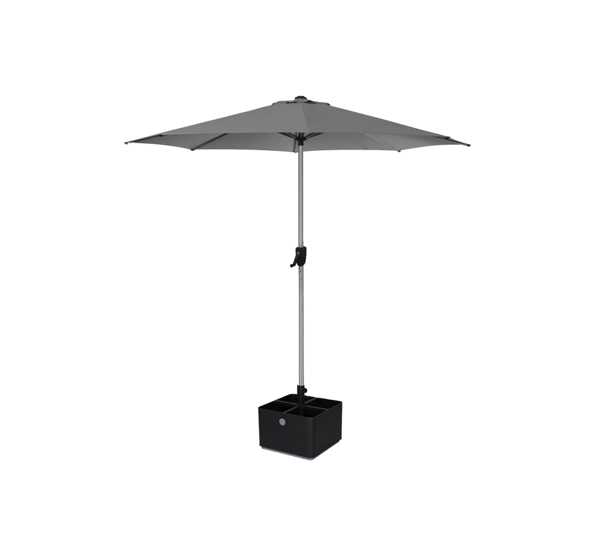 Sunshade parasol w/crank, dia. 3 m with aluminium base by Cane-line