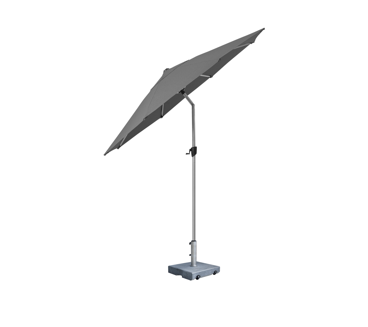 Sunshade parasol w/tilt, dia. 3 m with granite base by Cane-line