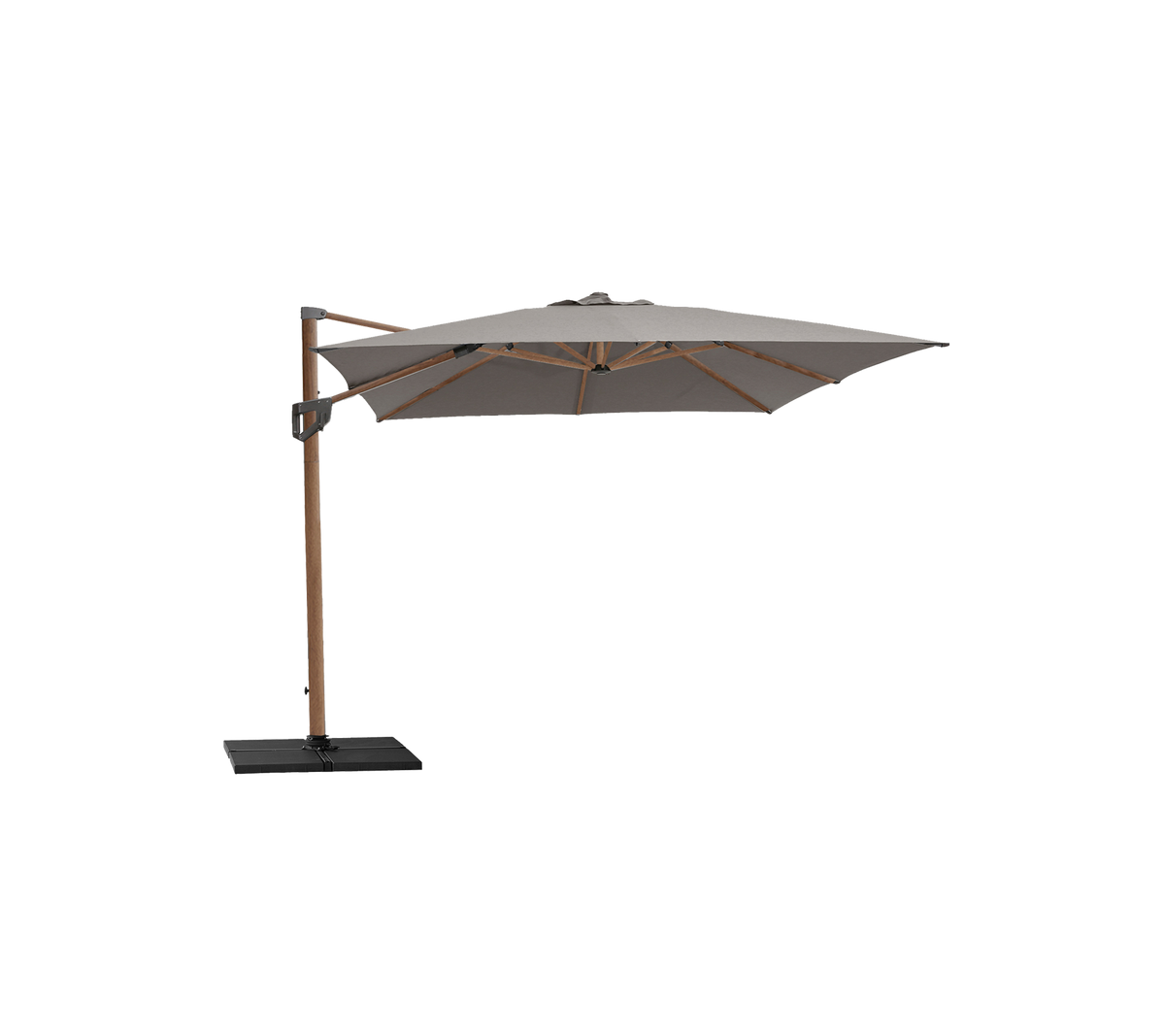 Hyde luxe hanging parasol with base by Cane-line