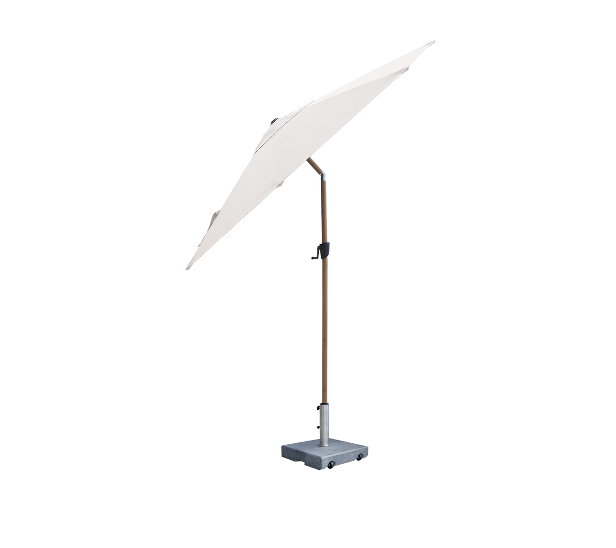 Sunshade parasol w/tilt, dia. 3 m with granite base by Cane-line