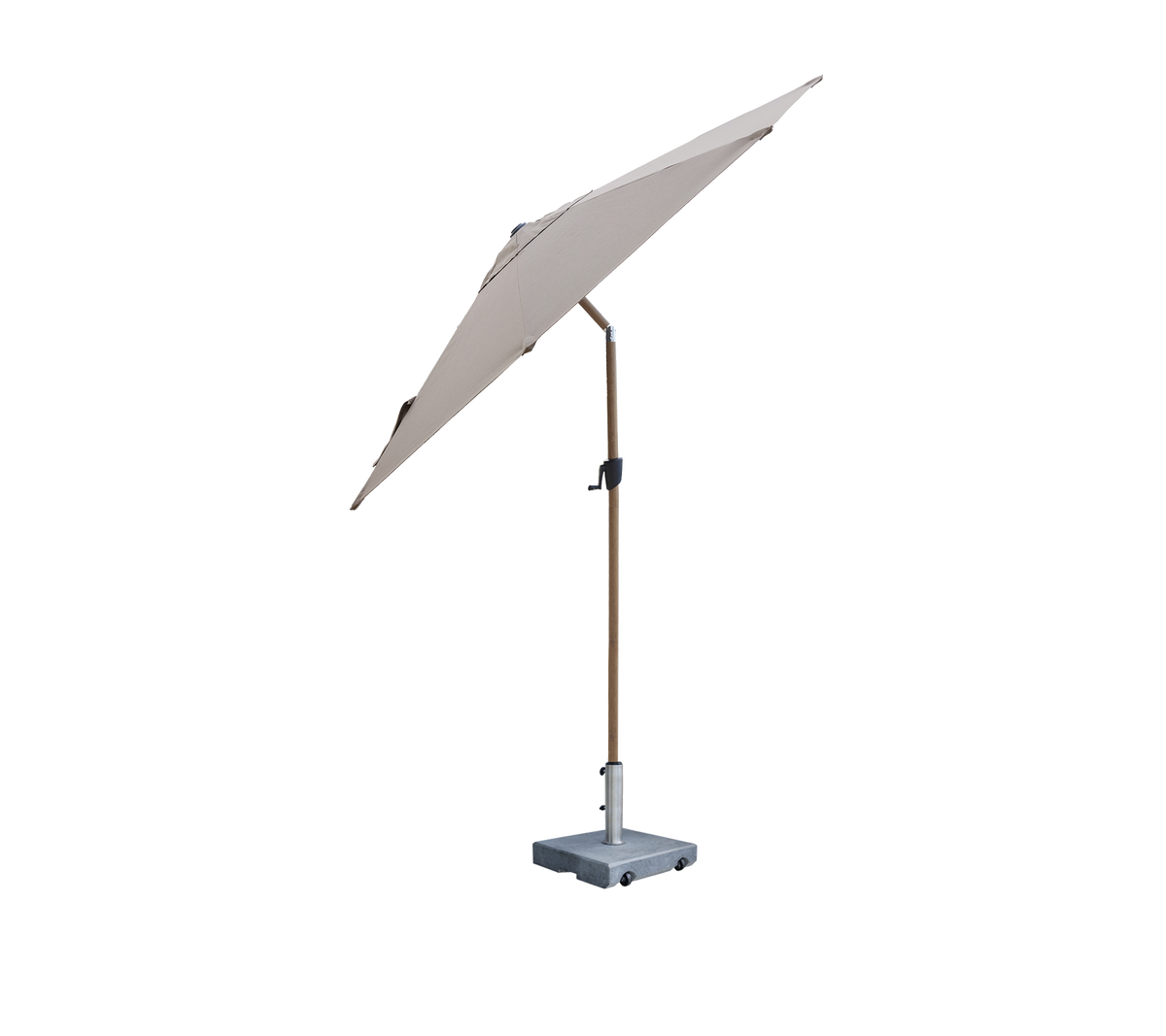 Sunshade parasol w/tilt, dia. 3 m with granite base by Cane-line
